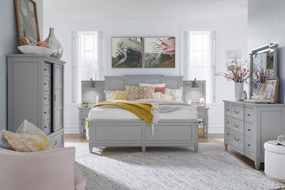 Magnussen - Glenbrook Pebble California King Wall Bed 2 Nightstands Drawer Dresser With Landscape Mirror And Door Chest - B5668-74B-KIT3 view 9