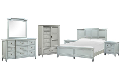Magnussen - Glenbrook Pebble King Panel Bed 2 Nightstands Drawer Dresser With Landscape Mirror And Door Chest - B5668-64-KIT6 view 1