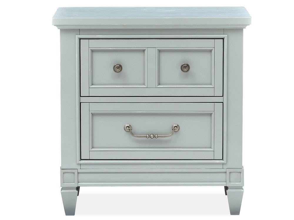 Magnussen - Glenbrook Pebble King Panel Bed 2 Nightstands Drawer Dresser With Landscape Mirror And Door Chest - B5668-64-KIT6 view 6