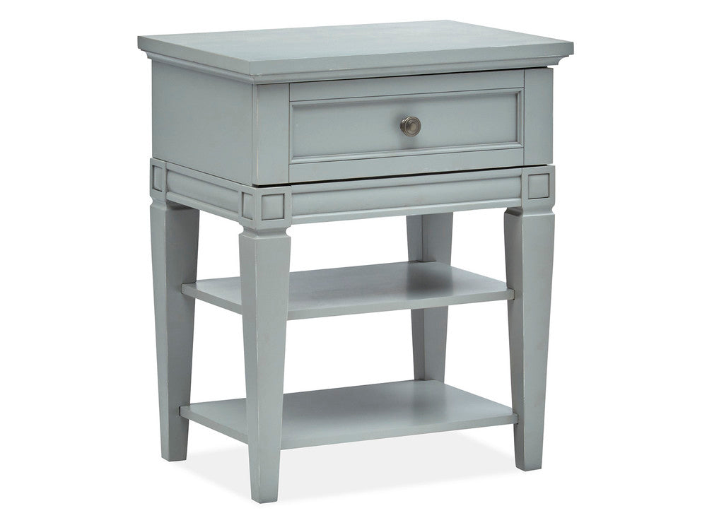 Magnussen - Glenbrook Pebble King Panel Bed 2 Open Nightstands Drawer Dresser With Landscape Mirror And Door Chest - B5668-64-KIT11 view 5