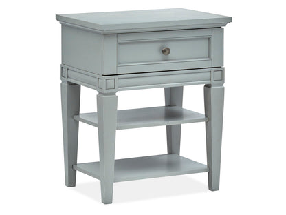Magnussen - Glenbrook Pebble King Panel Bed 2 Open Nightstands Drawer Dresser With Landscape Mirror And Door Chest - B5668-64-KIT11 view 5
