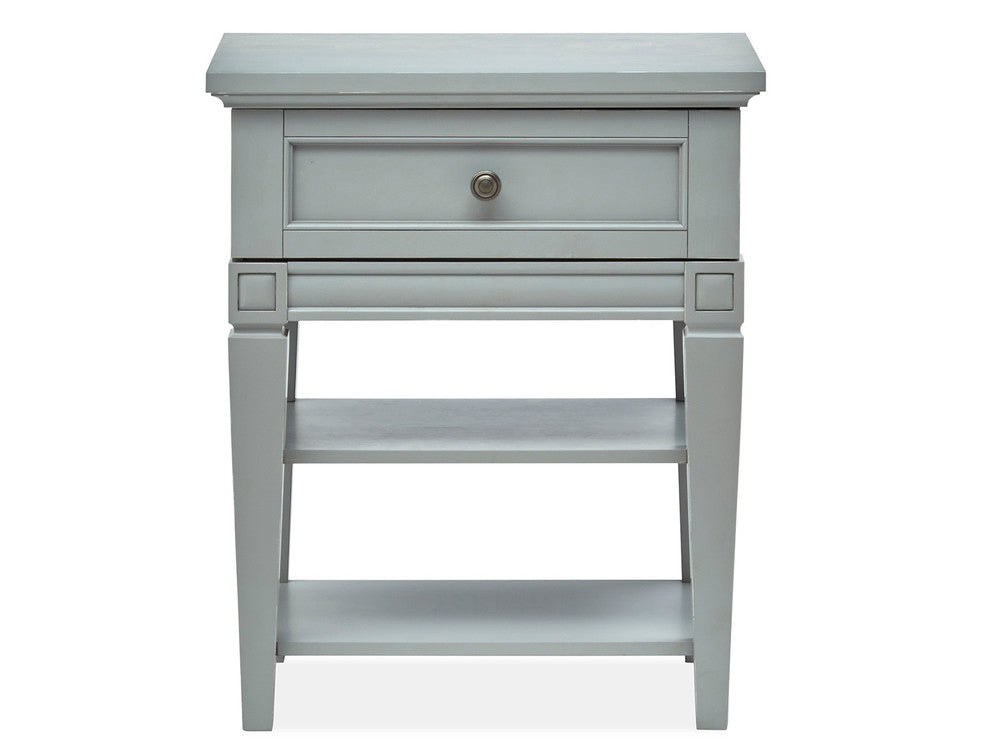Magnussen - Glenbrook Pebble King Panel Bed 2 Open Nightstands Drawer Dresser With Landscape Mirror And Door Chest - B5668-64-KIT11 view 6