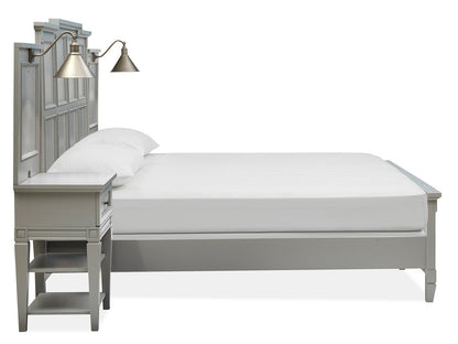 Magnussen - Glenbrook Pebble King Wall Bed 2 Nightstands Drawer Dresser With Landscape Mirror And Door Chest - B5668-64B-KIT3 view 4