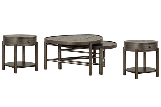 Magnussen - Hadleigh Black Coffee Bean Shaped Nesting Cocktail Table With 2 End Table - T5711-52KIT5 view 1