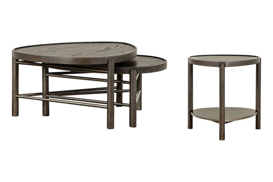 Magnussen - Hadleigh Black Coffee Bean Shaped Nesting Cocktail Table With Accent End Table - T5711-52KIT1 view 1