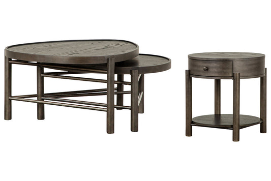 Magnussen - Hadleigh Black Coffee Bean Shaped Nesting Cocktail Table With End Table - T5711-52KIT4 view 1