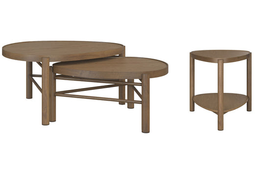 Magnussen - Hadleigh Brown Honey Nesting Cocktail Table With Accent End Table - T5558-52KIT1 view 1