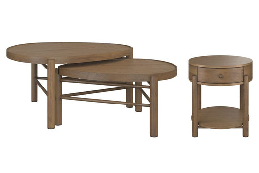 Magnussen - Hadleigh Brown Honey Nesting Cocktail Table With End Table - T5558-52KIT4 view 1