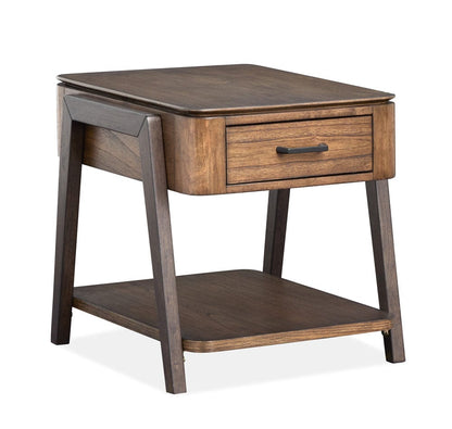 Magnussen - Hallie Milk Chocolate And Dark Chocolate Rectangular End Table - T6355-03 view 1