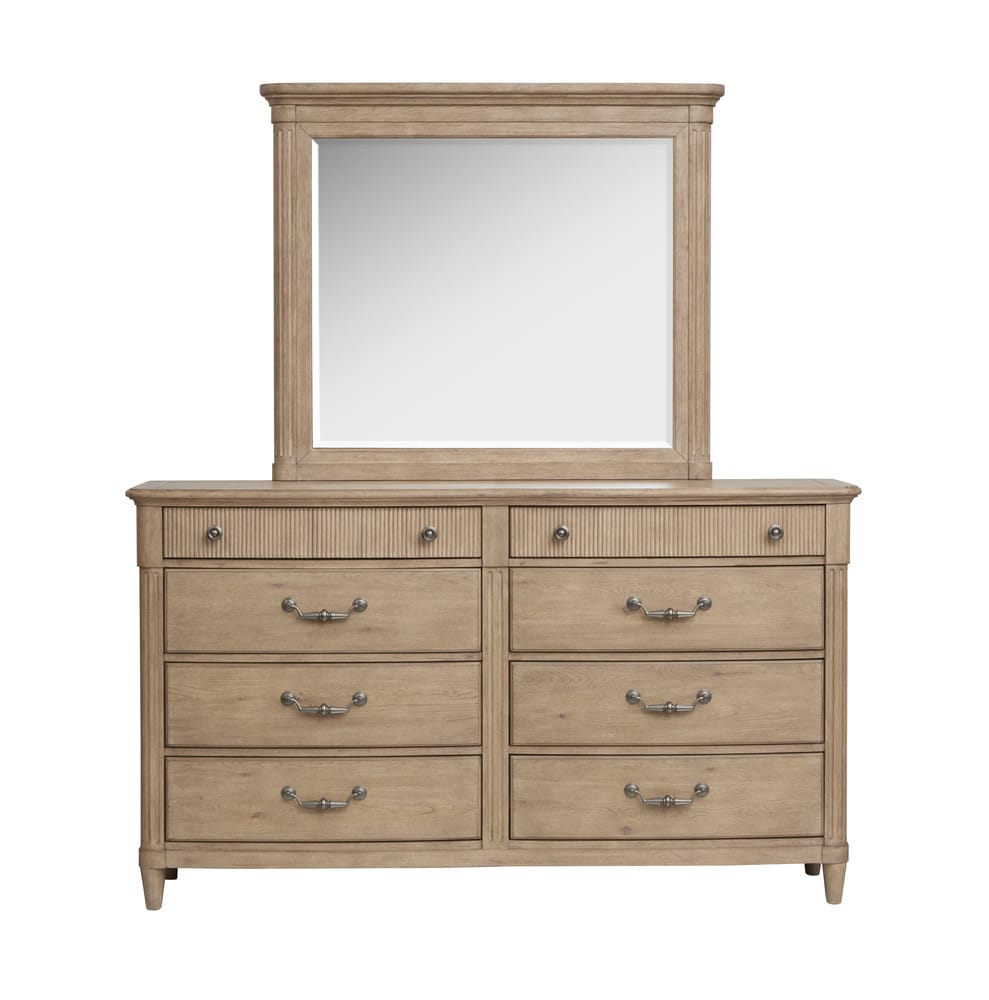 Magnussen - Harmony Heights Belgium Wheat King Panel Bed And Double Drawer Dresser With Landscape Mirror - B6400-64-KIT3 view 6