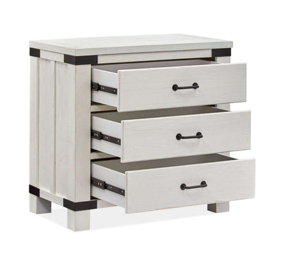 Magnussen - Harper Springs Bachelor Chest with Metal Decoration in Silo White - B5321-08 veiw 2