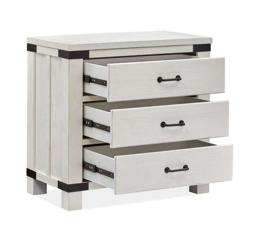 Magnussen - Harper Springs Bachelor Chest with Metal Decoration in Silo White - B5321-08 veiw 2