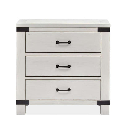 Magnussen - Harper Springs Bachelor Chest with Metal Decoration in Silo White - B5321-08 veiw 3