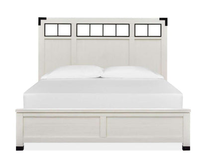 Magnussen - Harper Springs Complete California King Panel Bed with Metal/Wood Headboard in Silo White - B5321-78 veiw 2
