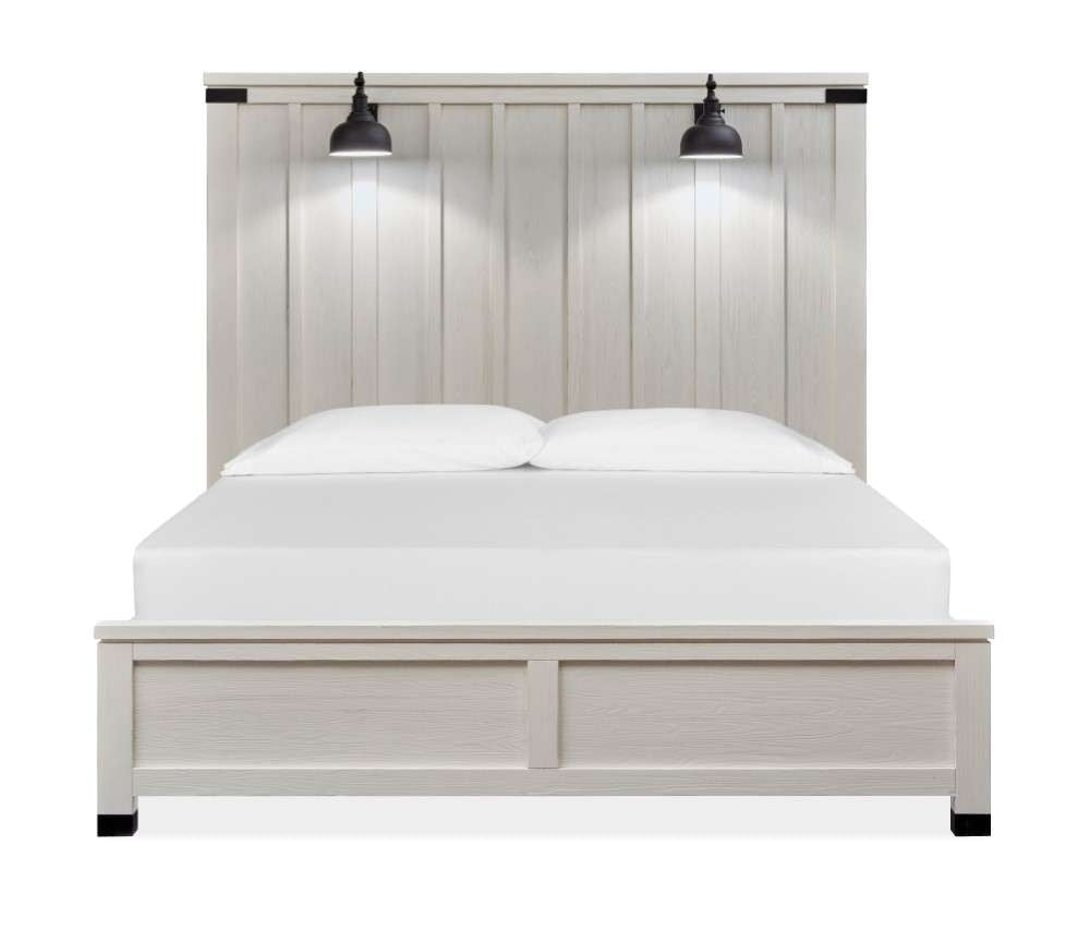 Magnussen - Harper Springs Complete Queen Panel Bed in Silo White - B5321-54 veiw 2