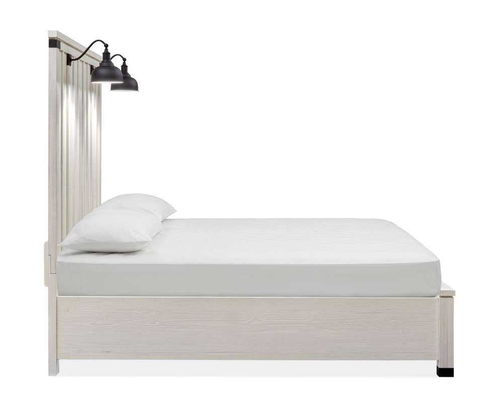 Magnussen - Harper Springs Complete Queen Panel Bed in Silo White - B5321-54 veiw 3