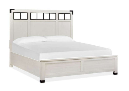 Magnussen - Harper Springs Complete Queen Panel Bed with Metal/Wood Headboard in Silo White - B5321-58 veiw 1