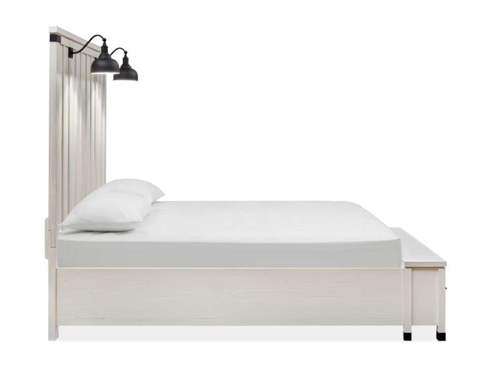 Magnussen - Harper Springs Complete Queen Panel Storage Bed in Silo White - B5321-54A veiw 4