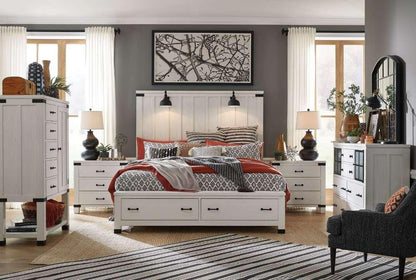 Magnussen - Harper Springs Complete Queen Panel Storage Bed in Silo White - B5321-54A veiw 5