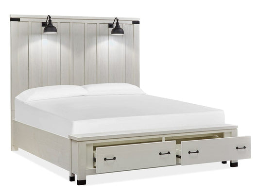 Magnussen - Harper Springs Silo White California King Lamp Panel Storage Bed - B5321-74A view 2