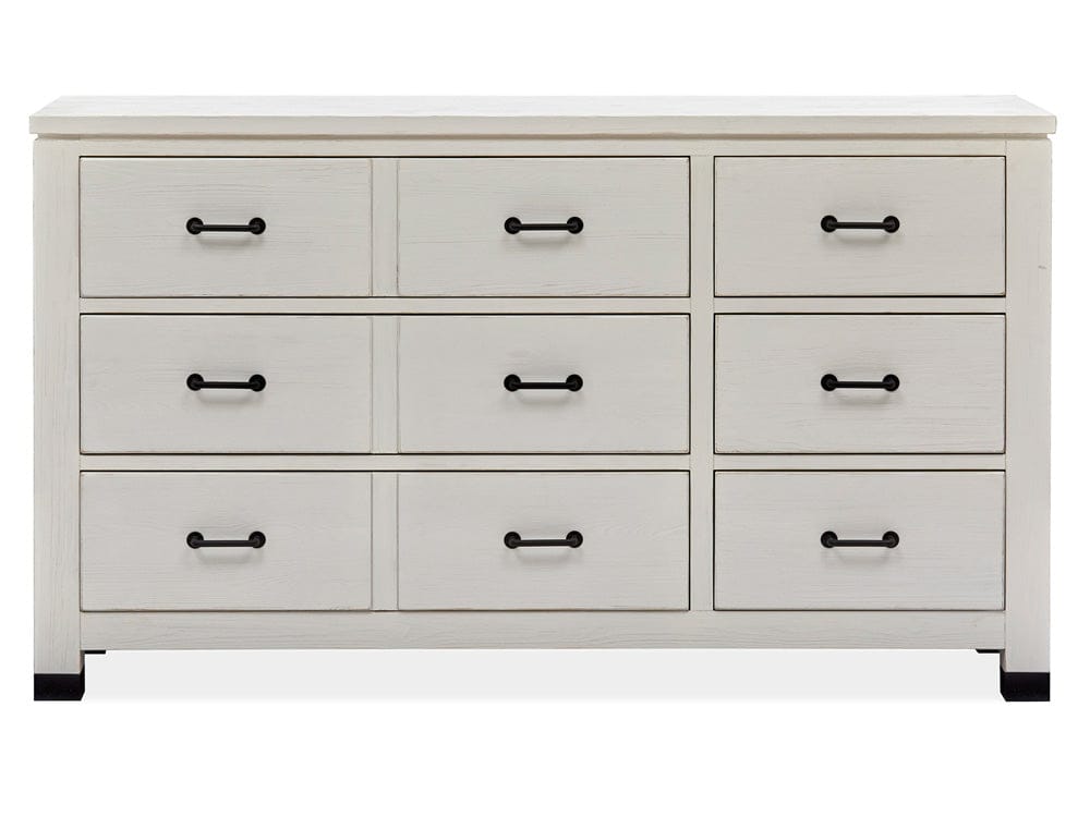 Magnussen - Harper Springs Silo White Drawer Dresser With Shaped Mirror - B5321-2045 view 3