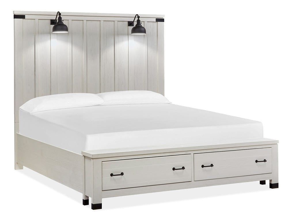 Magnussen - Harper Springs Silo White King Lamp Panel Storage Bed - B5321-64A view 1