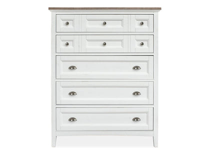 Magnussen - Heron Cove Chalk White And Dovetail Grey 2 Tone Drawer Chest - B4400-10TT view 2