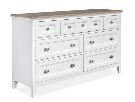 Magnussen - Heron Cove Chalk White And Dovetail Grey 2 Tone Drawer Dresser - B4400-20TT view 1