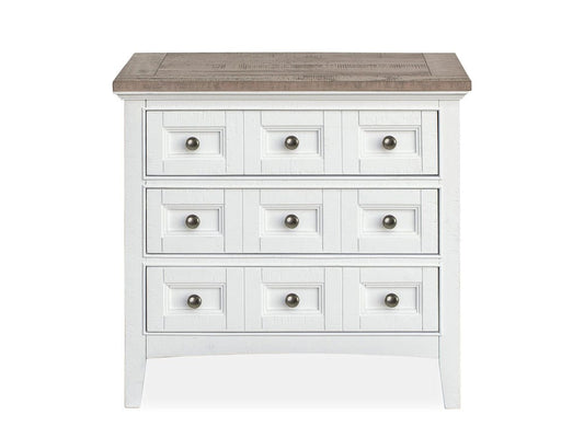 Magnussen - Heron Cove Chalk White And Dovetail Grey 2 Tone Drawer Nightstand - B4400-01TT view 2