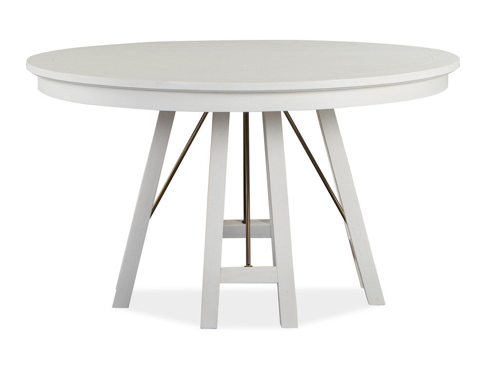 Magnussen - Heron Cove Chalk White And Dovetail Grey 52" Round Dining Table With 4 Side Chairs And Buffet - D4400-27-KIT2 view 3