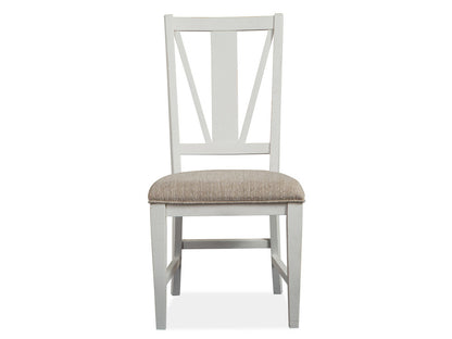 Magnussen - Heron Cove Chalk White And Dovetail Grey 52" Round Dining Table With 4 Side Chairs And Buffet - D4400-27-KIT2 view 6