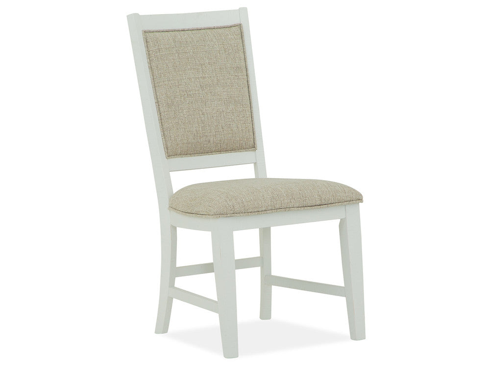 Magnussen - Heron Cove Chalk White And Dovetail Grey 52" Round Dining Table With 4 Upholstered Side Chairs And Buffet - D4400-27-KIT4 view 5