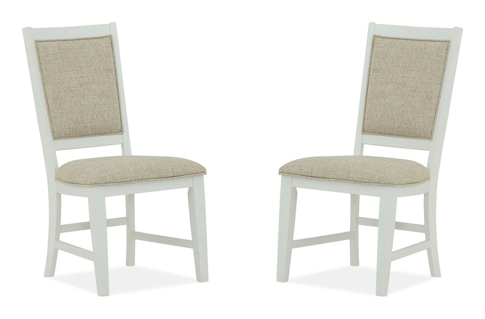 Magnussen - Heron Cove Chalk White And Dovetail Grey 52" Round Dining Table With 4 Upholstered Side Chairs - D4400-27-KIT3 view 4