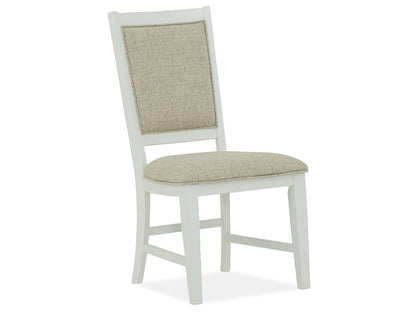 Magnussen - Heron Cove Chalk White And Dovetail Grey 52" Round Dining Table With 4 Upholstered Side Chairs - D4400-27-KIT3 view 5