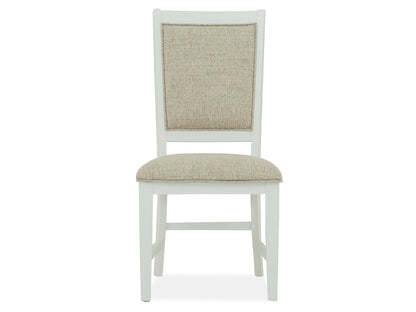 Magnussen - Heron Cove Chalk White And Dovetail Grey 52" Round Dining Table With 4 Upholstered Side Chairs - D4400-27-KIT3 view 6