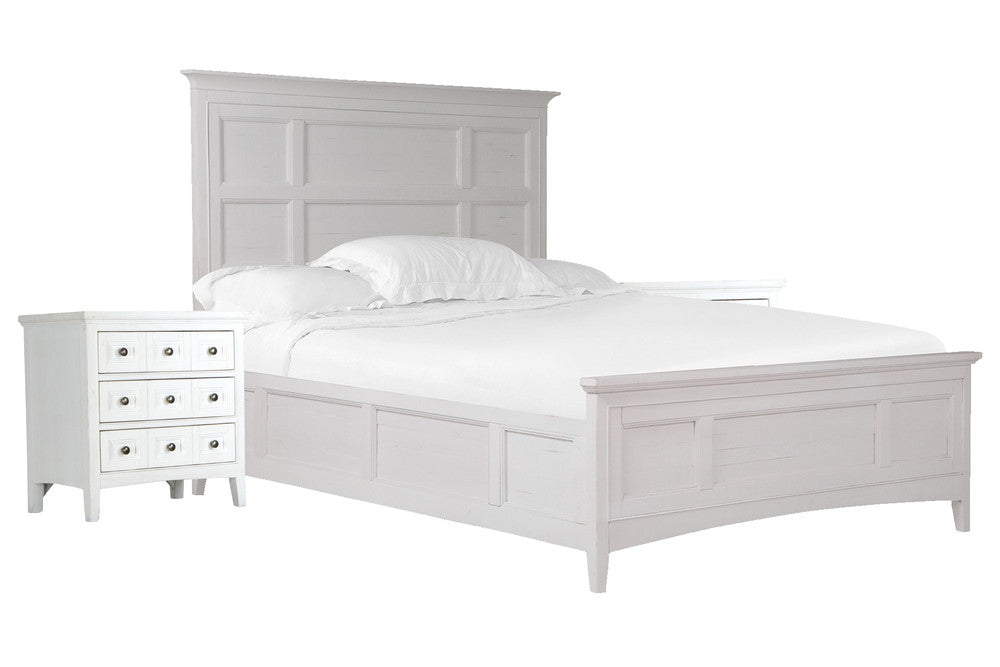 Magnussen - Heron Cove Chalk White And Dovetail Grey California King Panel Bed With 2 Nightstands - B4400-74-KIT2 view 1