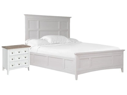 Magnussen - Heron Cove Chalk White And Dovetail Grey California King Panel Bed With Nightstand (Two Tone) - B4400-74-KIT12 view 1