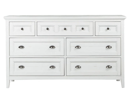Magnussen - Heron Cove Chalk White And Dovetail Grey Drawer Dresser With Landscape Mirror - B4400-2040 view 4