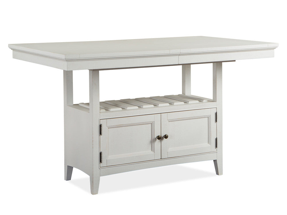 Magnussen - Heron Cove Chalk White And Dovetail Grey Extendable Counter Height Dining Table With 4 Counter Chairs - D4400-42-KIT1 view 2