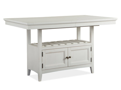 Magnussen - Heron Cove Chalk White And Dovetail Grey Extendable Counter Height Dining Table With 4 Counter Chairs - D4400-42-KIT1 view 2