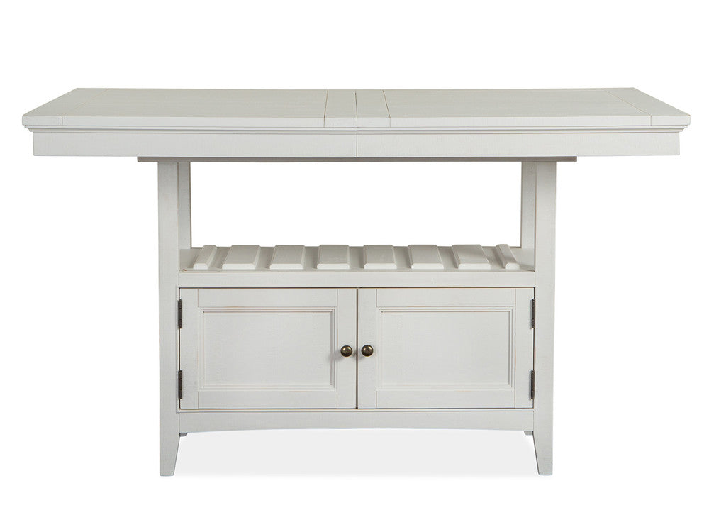 Magnussen - Heron Cove Chalk White And Dovetail Grey Extendable Counter Height Dining Table With 4 Counter Chairs - D4400-42-KIT1 view 3