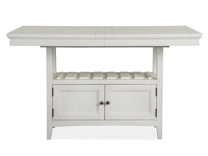 Magnussen - Heron Cove Chalk White And Dovetail Grey Extendable Counter Height Dining Table With 4 Counter Chairs - D4400-42-KIT1 view 3