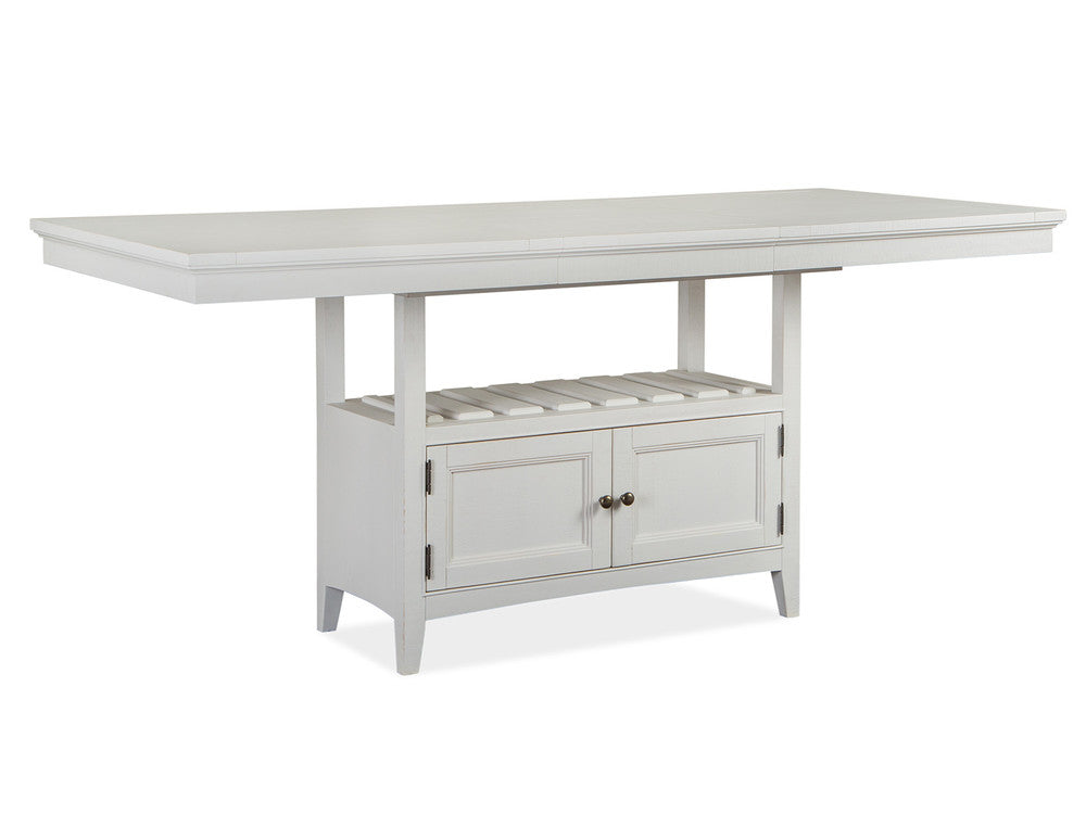 Magnussen - Heron Cove Chalk White And Dovetail Grey Extendable Counter Height Dining Table With 4 Counter Chairs - D4400-42-KIT1 view 7