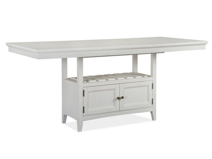 Magnussen - Heron Cove Chalk White And Dovetail Grey Extendable Counter Height Dining Table With 4 Counter Chairs - D4400-42-KIT1 view 7