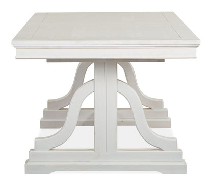 Magnussen - Heron Cove Chalk White And Dovetail Grey Extendable Trestle Dining Table With 2 Benches And 2 Side Chairs - D4400-25-KIT51 view 3