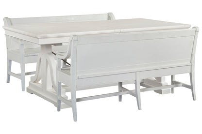 Magnussen - Heron Cove Chalk White And Dovetail Grey Extendable Trestle Dining Table With 2 Benches - D4400-25-KIT49 view 1