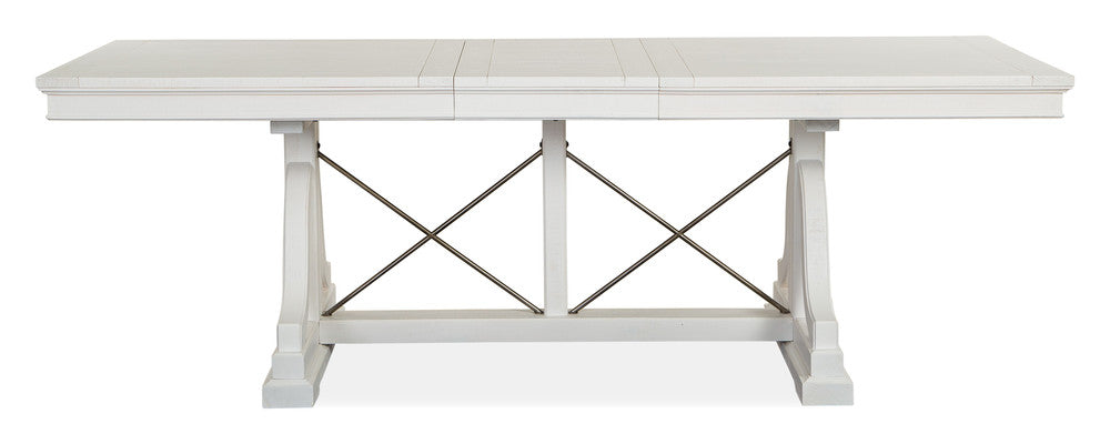 Magnussen - Heron Cove Chalk White And Dovetail Grey Extendable Trestle Dining Table With 4 Side Chairs And Buffet - D4400-25-KIT2 view 5