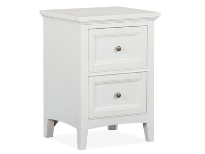Magnussen - Heron Cove Chalk White And Dovetail Grey King Panel Bed With 2 Small Nightstands - B4400-64-KIT8 view 3