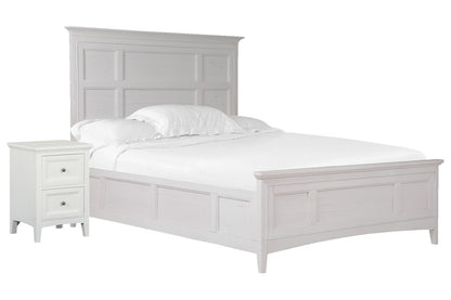 Magnussen - Heron Cove Chalk White And Dovetail Grey King Panel Bed With Small Nightstand - B4400-64-KIT7 view 1