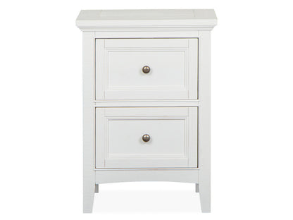 Magnussen - Heron Cove Chalk White And Dovetail Grey King Panel Storage Bed With 2 Small Nightstands - B4400-65-KIT8 view 5